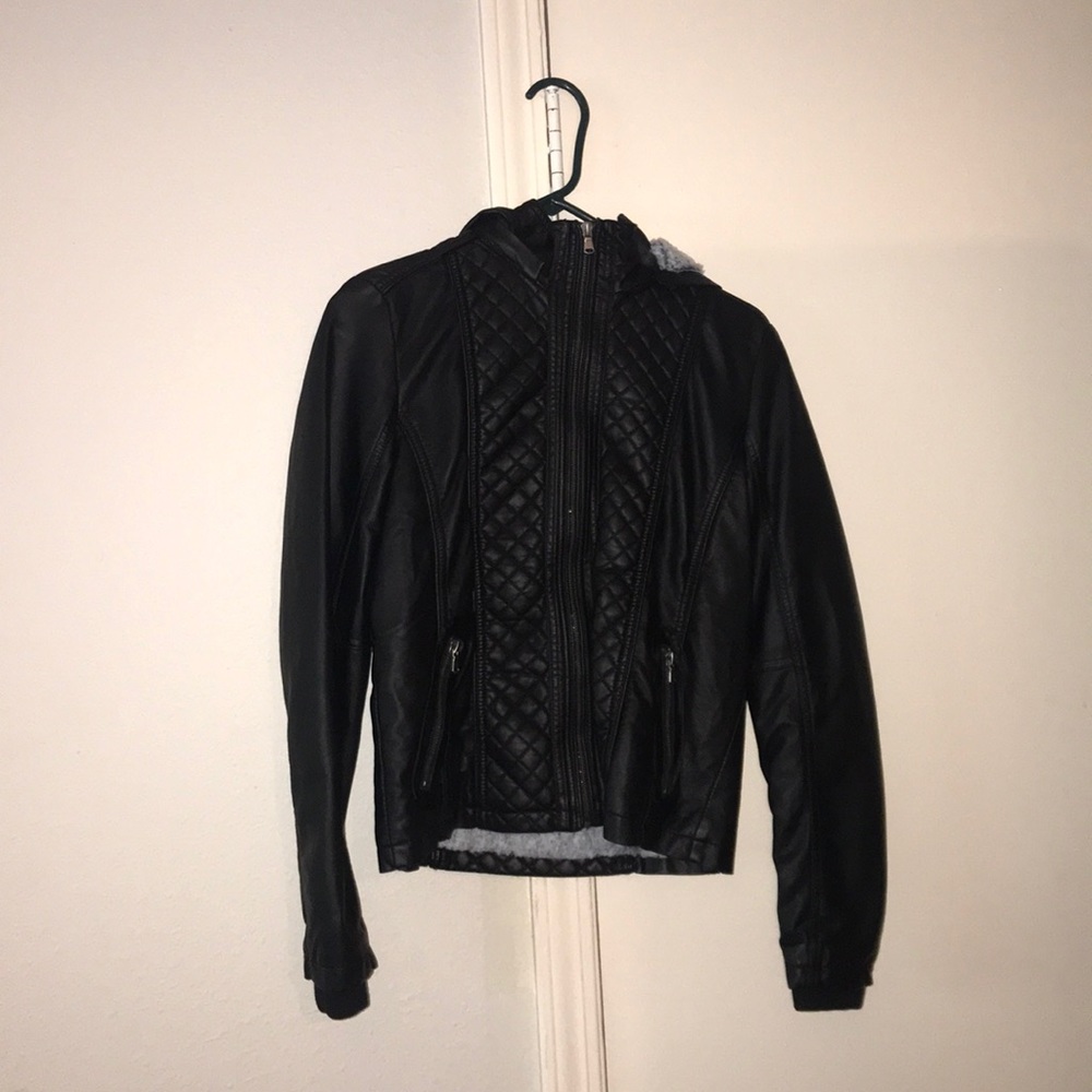 Black Faux Leather Jacket